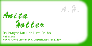 anita holler business card